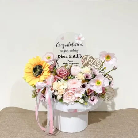 Bloom Box Akrilik Ucapan Wedding Kabupaten Bondowoso
